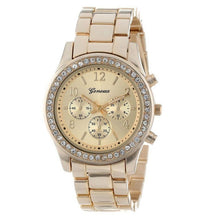 Load image into Gallery viewer, Lovesky 2018 New Fashion Faux Chronograph Plated Classic Geneva Quartz Ladies Watch Women Crystals Wristwatches Relogio Feminino