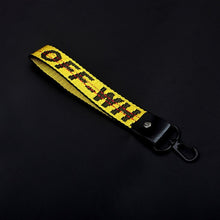 Load image into Gallery viewer, Off White Keychain Women Ribbon Phone Case Wallet Bag Key Chain 8colors Key Ring Llaveros Mujer Chaveiro 2019