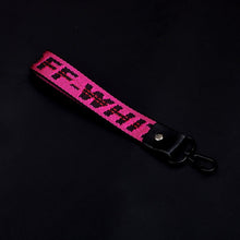 Load image into Gallery viewer, Off White Keychain Women Ribbon Phone Case Wallet Bag Key Chain 8colors Key Ring Llaveros Mujer Chaveiro 2019